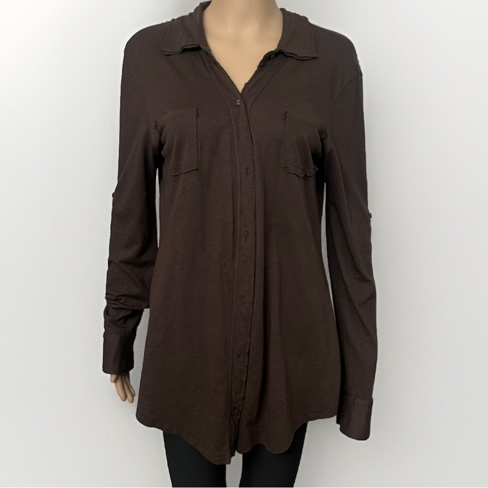 Women's Brown Button Down Shirt
